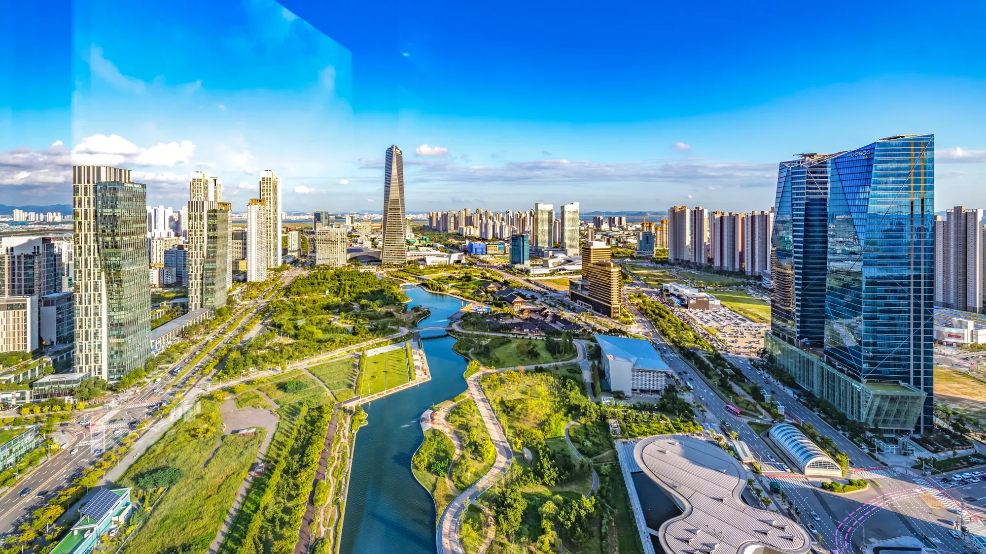 Songdo, en Corée du Sud, la première smart city écologique. 