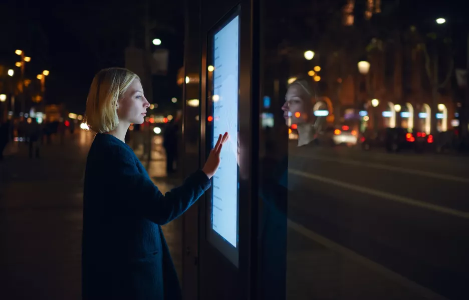 Panneau d'information dans une smart city