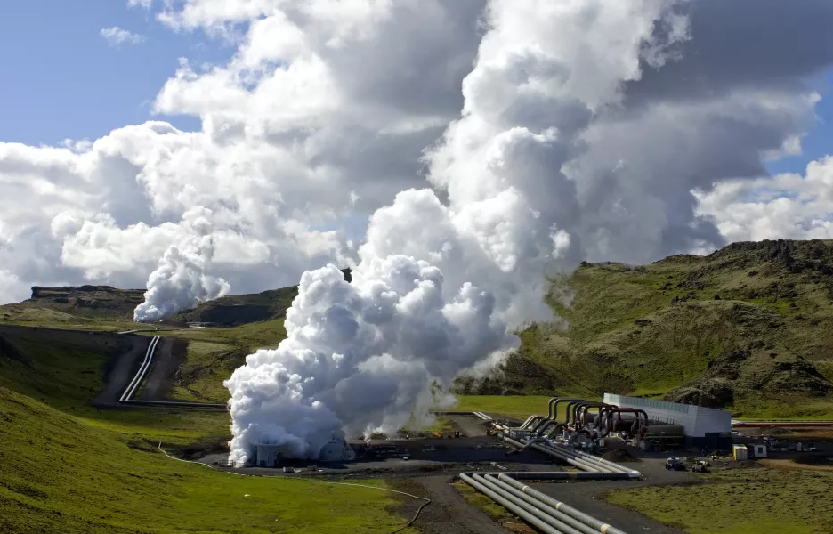 Exploitation géothermique en Islande, une énergie renouvelable propre et décarbonée. 